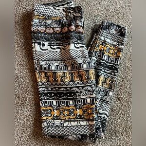 Kenzo Paris ladies pants black gold grey. Zips at ankle. French size 34 = XS 2/4